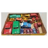 Tray Of Assorted Vintage Toy Cars & Trucks