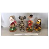 (4) Walt Disney World Bobblehead Figurines