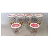 (6) Vintage Bicentennial Sour Cream Glasses w/