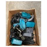 Box Lot Full Of Power Tool Battery Chargers