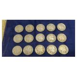 (15) U.S. Indian Head/Buffalo Nickels