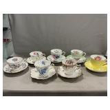 (7) Bone China Cups & Saucers