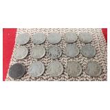 (15) U.S. Indian Head/Buffalo Nickels
