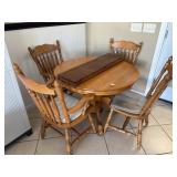Table & 4 Chairs w/ 3 Leaves