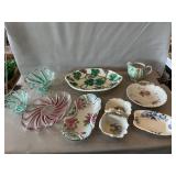 Lot With Noritake Creamer, Mikasa Glass,