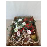 String Lights, Cornucopias, Pointsettias, Noel,