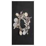 Sterling Silver/925 Charm Bracelet w/ Assorted