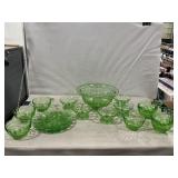 1930ï¿½s Fruit Bowl, (8) Block Optic Tea Cups, (3)