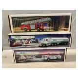 1986 Hess Fire Truck Bank, (2) B.O. Hess Truck