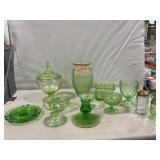 Green Depression & Assorted Green Glass