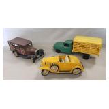 (3) Vintage Hubley Toy Trucks/Car
