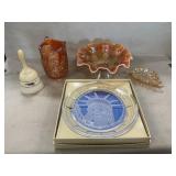 LE Fenton Liberty Plate, Bell, Carnival Pitcher &