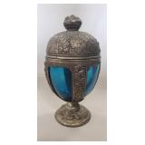 Jennings Brothers Chalice Vessel w/ Cobalt Blue