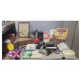 Box Of Assorted Items Including LED Lighted Stand