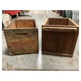 (2) Dovetail Ammo Crate, Wooden Box
