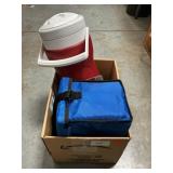 Box Lot With New Nylon Lunchbag, Drink Coolers