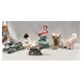 (6) Assorted Vintage Ceramic Planters