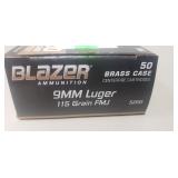 (50) Rounds 9mm Luger Ammo