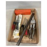 Lot With Impact Driver, Cold Chisel, Snips,