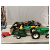 Lot Of Die-Cast, Plastic Tractors & Trailers