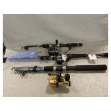 (3) Collapsible Fishing Poles