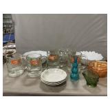 Milk Glass Bowls, Iridescent Dishes, Glass Coal