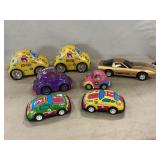 Friction Cars, M & M Tin Boxes