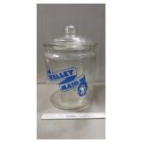 (1) "Valley Maid" Glass Jar w/ Lid (13.5" Tall)