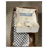 Box Lot With Paper Doilies, Checkered & Newspaper