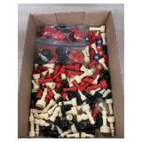 Vintage E.S. Lowe Plastic Chess Pieces, Checkers