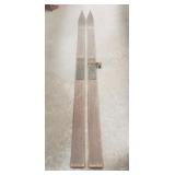 Pair Of Vintage Wooden Snow Skies (Length 72")