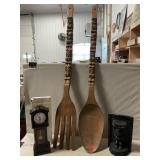Vintage Fork & Spoon Wall Hangers, Hawaiian Lava