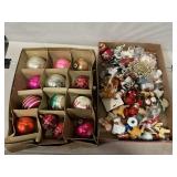 Vintage Glass & Assorted Christmas Ornaments