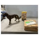 Cast Metal Borzoi, Vintage Ladder Shoes, NOS