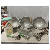 Green Handled Kitchen Utensils, Vintage