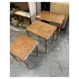 (3) Wood Nesting Tables