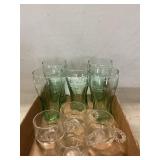 (5) Coca-Cola Glasses, (4) Hazel Atlas Ball & Rib