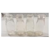 (4) Vintage Glass Milk Bottles (Judson