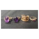 (4) Ladies Rings (14K Gold/UNVERIFIED)