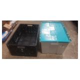 (1) Plastic Storage Container w/ Flip-Top Lid &