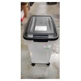 (1) Plastic Storage Container w/ Wheels
