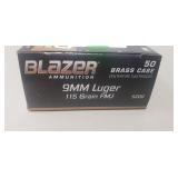 (50) Rounds 9mm Luger Ammo