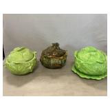 Ceramic Lidded Cabbages