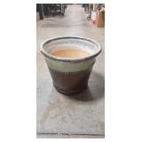 (1) Stoneware Planter (12" Tall/14" Diameter)