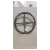 (1) Vintage Wooden Steering Wheel (17" Diameter)
