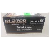 (50) Rounds 9mm Luger Ammo