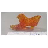 (1) Vintage Fenton Art Glass Hobnail Slipper