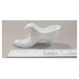 (1) Vintage Fenton Art Glass Hobnail Slipper