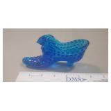 (1) Vintage Fenton Art Glass Hobnail Slipper
