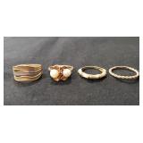 (4) Ladies Rings (Marked 14K/UNVERIFIED)